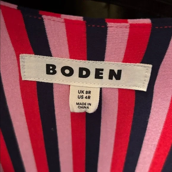 Boden Kristen Stripe A-Line V-Neck Midi Dress - Picture 5 of 16